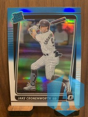2021 Donruss Optic Carolina Blue and White Prizm Jake Cronenworth #62 Rookie RC